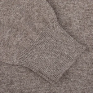 Gran Sasso Knitwear | Taupe Beige Pure Cashmere Crewneck