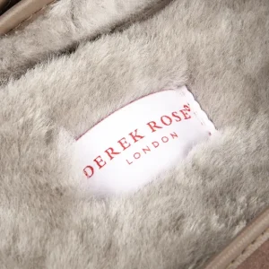 Derek Rose Slippers | Taupe Beige Suede Sheepskin Open Slippers