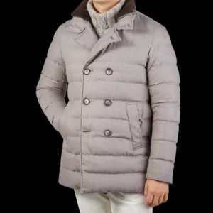 Herno Coats & Jackets | Taupe Beige Virgin Wool Db Norfolk Jacket