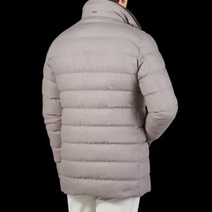 Herno Coats & Jackets | Taupe Beige Virgin Wool Db Norfolk Jacket