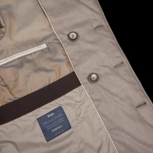 Herno Coats & Jackets | Taupe Beige Virgin Wool Db Norfolk Jacket