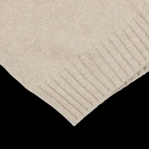 Filippo de Laurentiis Cardigans | Taupe Beige Wool Cashmere Zip Cardigan