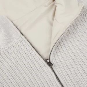 Herno Knitwear | Taupe Beige Wool Reversible Hood Jacket