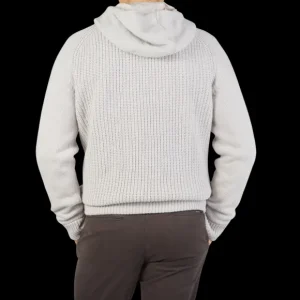 Herno Knitwear | Taupe Beige Wool Reversible Hood Jacket