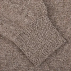Fedeli Cardigans | Taupe Brown Cashmere Full-Zip Cardigan