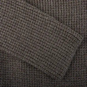 Maurizio Baldassari Knitwear | Taupe Brown Zegna Baruffa Wool Brenta Jacket