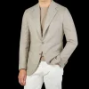 De Petrillo Blazers | Taupe Grey Herringbone Wool Posillipo Blazer