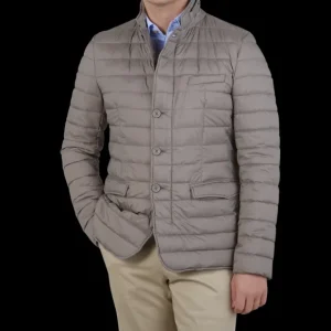 Herno Coats & Jackets | Taupe Grey Legend Technical Down Jacket