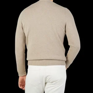 Filippo de Laurentiis Sweaters | Taupe Wool Cashmere Crewneck Sweater
