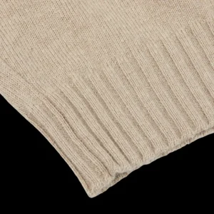 Filippo de Laurentiis Knitwear | Taupe Wool Cashmere Crewneck Sweater