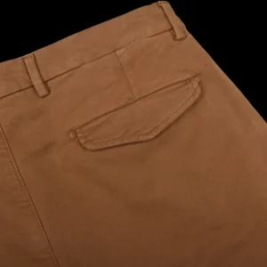 Briglia Trousers | Tobacco Cotton Stretch Bg32 Casual Chinos