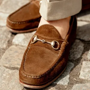 Carmina Loafers | Tobacco Suede Leather Xim Horsebit Loafers