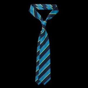 Dreaming Of Monday Ties | Turquoise Regimental 7-Fold Wool Tie