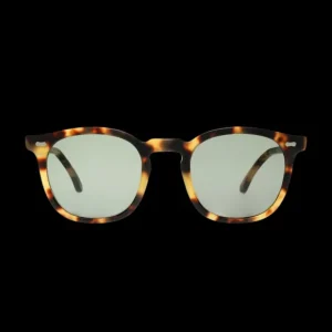 The Bespoke Dudes Sunglasses | Twill Light Tortoise Bottle Green Lense