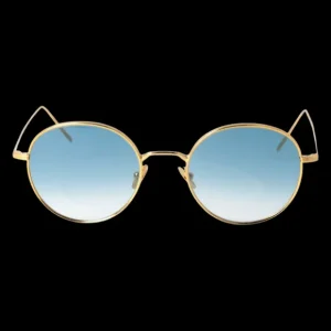 The Bespoke Dudes Sunglasses | Ulster 24K Gold Gradient Blue Lenses 50Mm