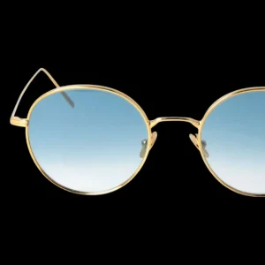 The Bespoke Dudes Sunglasses | Ulster 24K Gold Gradient Blue Lenses 50Mm