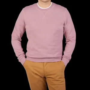 Sunspel Sweaters | Vintage Pink Cotton Loopback Sweatshirt