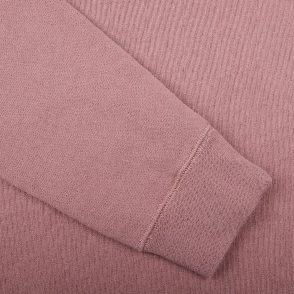 Sunspel Knitwear | Vintage Pink Cotton Loopback Sweatshirt
