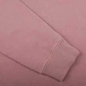 Sunspel Sweaters | Vintage Pink Cotton Loopback Sweatshirt