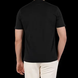 Fedeli T-Shirts | Washed Black Organic Cotton Jersey T-Shirt