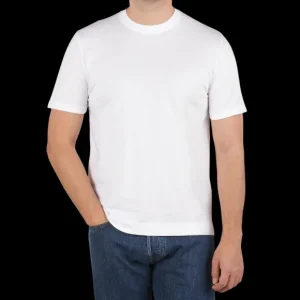 Fedeli T-Shirts | Washed White Organic Cotton Jersey T-Shirt