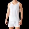 Sunspel Underwear | White Cellular Cotton Tank Top