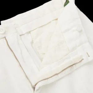 Incotex Trousers | White Cotton Corduroy Comfort Chinos