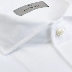 Canali Shirts | White Cotton Jersey Casual Shirt