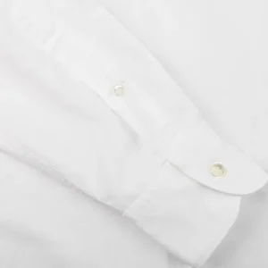 Glanshirt Shirts | White Cotton Oxford Cut-Away Slim Shirt