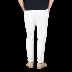 De Petrillo Trousers | White Cotton Twill Modello B Trousers