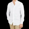 Xacus Shirts | White Fine Cotton Oxford Cut-Away Shirt