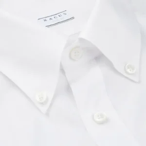 Xacus Shirts | White Fine Cotton Oxford Bd Shirt