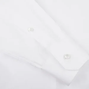 Xacus Shirts | White Fine Cotton Oxford Cut-Away Shirt