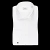 Stenströms Shirts | White Fitted Body Double Cuff Shirt