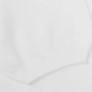 Gran Sasso Shirts | White Fresh Cotton Mesh Polo Shirt