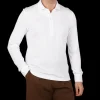 Fedeli Shirts | White Giza Organic Cotton Polo Shirt