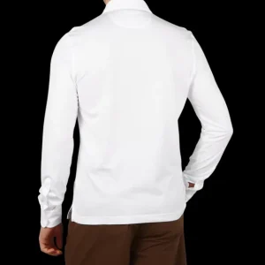 Fedeli Shirts | White Giza Organic Cotton Polo Shirt