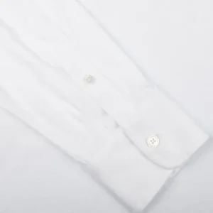 Fedeli Shirts | White Giza Organic Cotton Polo Shirt