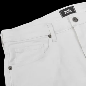 Paige Jeans | White Icecap Cotton Stretch Lennox Jeans