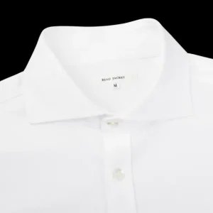 Ring Jacket Shirts | White Long Sleeve Pique Shirt