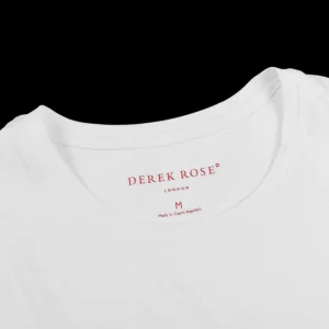 Derek Rose T-Shirts | White Micro Modal Stretch T-Shirt