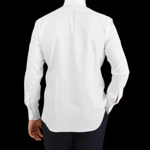 Mazzarelli Shirts | White Royal Oxford Button Down Slim Shirt