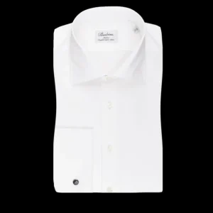 Stenströms Shirts | White Slimline Double Cuff Shirt