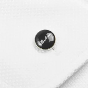 Stenströms Shirts | White Textured Cotton Slimline Tuxedo Shirt