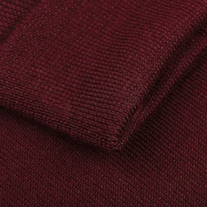 Gran Sasso Knitwear | Wine Melange Extra Fine Merino Roll Neck