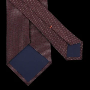 Gierre Milano Ties | Wine Silk Cotton Lined Woven Tie