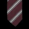 Gierre Milano Ties | Wine Striped Wool Silk Unlined Tie