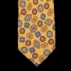 Amanda Christensen Ties | Yellow Geometrical Printed Silk Lined Tie